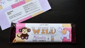 custom baby shower invitation candy bar wrapper