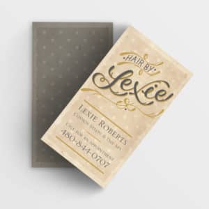 hair by lexie hairstylist branding business cards
