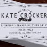 kate crocker massage business cards thumbnail