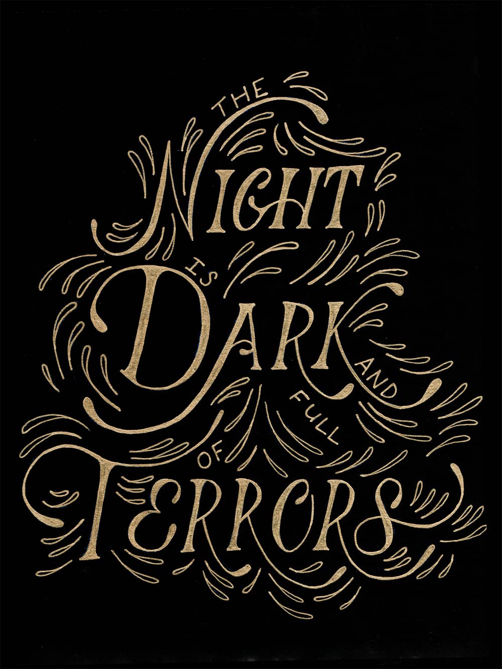 game of thrones quotes - the night is dark and full of terrors