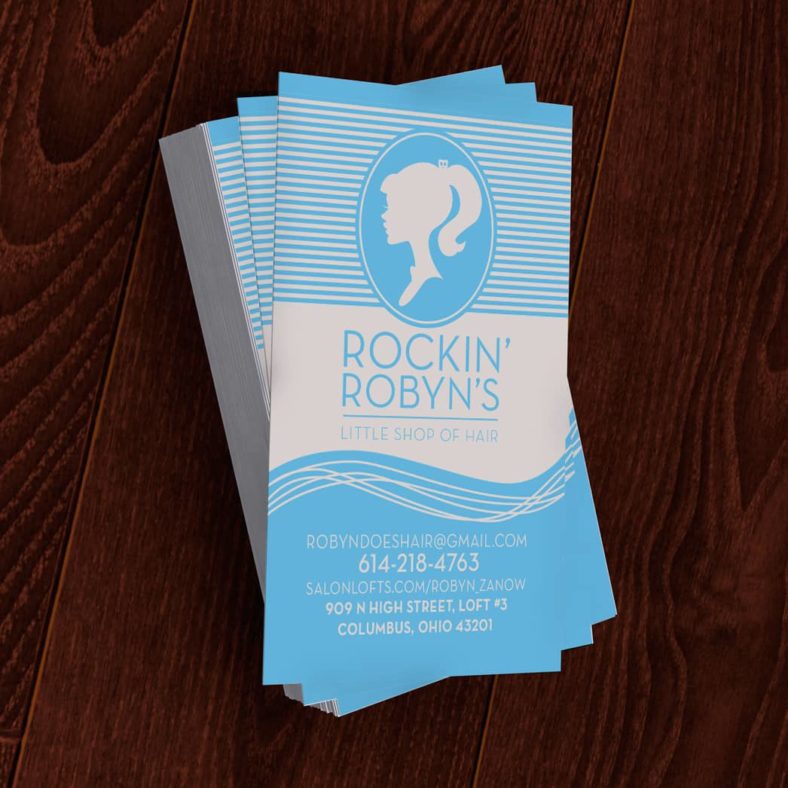 rockin robyn hairstylist business cards