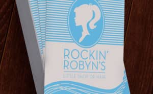 rockin robyn hairstylist business cards thumbnail