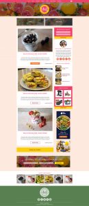 ChefPetite food blog design home page
